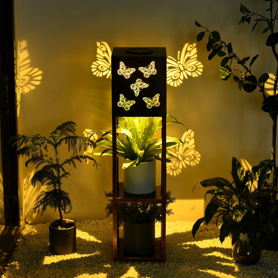 Đèn chiếu bướm năng lượng mặt trời Garden Villa Flower Stand ngoài trời Đèn sân vườn không thấm nước