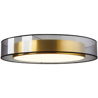 Đèn trần LED sang trọng hiện đại sắt hoặc đồng tròn tròn đèn mặt phẳng