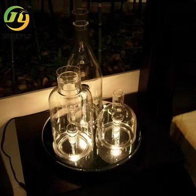 Đèn bàn LED phương Bắc hiện đại Phòng khách Bar Creative Glass Bottle Đèn trang trí