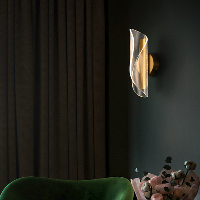 JYLIGHTING hiện đại đơn giản LED Streamer tường ánh sáng Acrylic kim loại trong suốt cho phòng ngủ lối đi