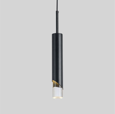 Kính kim loại dài mỏng LED Mặt dây chuyền hiện đại Vàng nhạt và đen