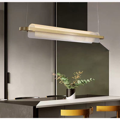 Hình vòm LED Cát vàng Sơn phần cứng + Đèn dây chuyền hiện đại Acrylic