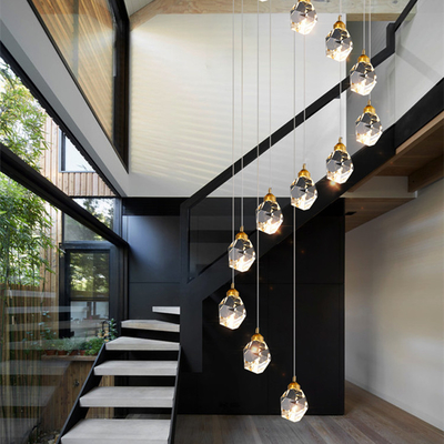 Đèn chiếu sáng bằng kim loại trong nhà bằng pha lê hiện đại cho căn hộ
