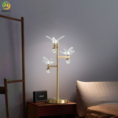 Đèn LED trang trí đầu giường để bàn đọc kính trong suốt D420 X H680