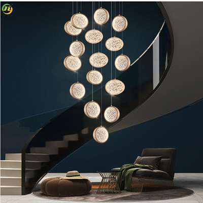Trang chủ / Khách sạn hợp kim kẽm + ứng dụng đèn LED vàng nghệ thuật acrylic Ánh sáng mặt dây chuyền Bắc Âu