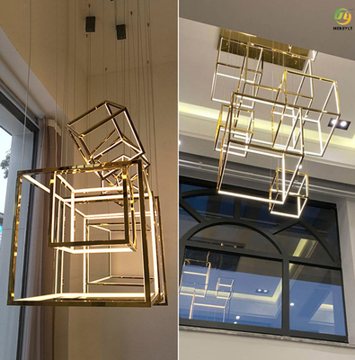 Gương Titan LED ánh sáng mặt dây chuyền hiện đại cho khách sạn gia đình D9018