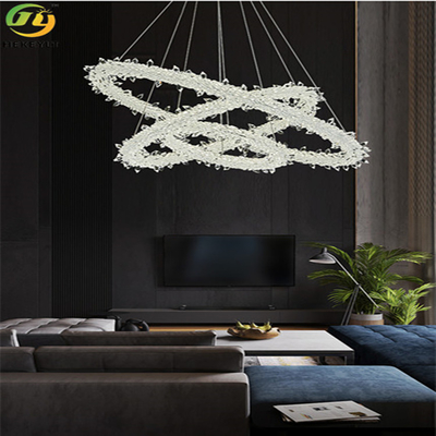 Ánh sáng mặt dây chuyền pha lê dải hiện đại cho gia đình / khách sạn / phòng trưng bày