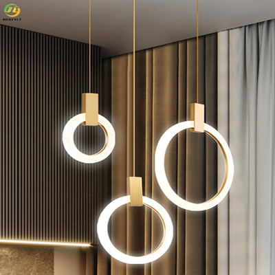 Đèn LED mặt dây chuyền Bắc Âu bằng gỗ cho phòng trưng bày khách sạn trong nhà