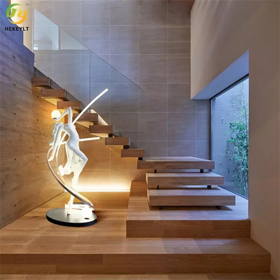 Nghệ thuật điêu khắc sang trọng Bắc Âu Nhà thiết kế mới lạ đèn đứng dẫn sàn