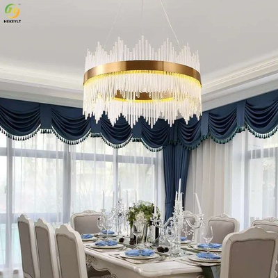 Đèn LED pha lê sắt pha lê ánh sáng hiện đại cho phòng khách Phong cách tối giản hậu hiện đại
