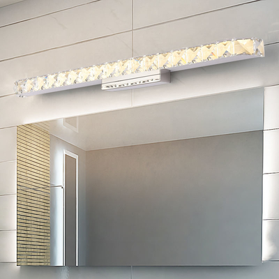 Đèn LED trắng sang trọng K9 Đèn gương trang điểm phòng tắm pha lê L33xW5xD8.5