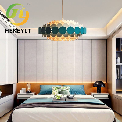 D40cm vật liệu sắt đèn chùm LED cho phòng ngủ phòng khách với phong cách hiện đại