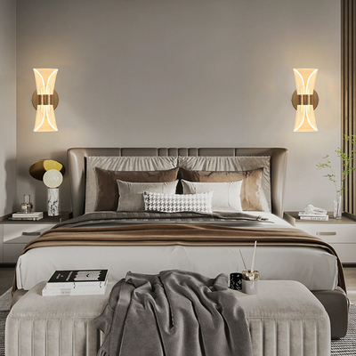 Modern LED Acrylic Metal Transparent Streamer Wall Light Cho phòng ngủ lối đi phòng khách