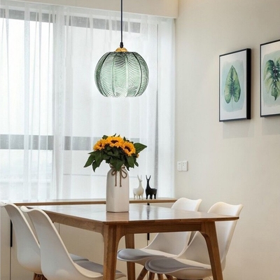 JYLIGHTING Nhà hàng Nordic Pendant Light Creative Hotel Study Bedroom Tree Leaf Glass Light