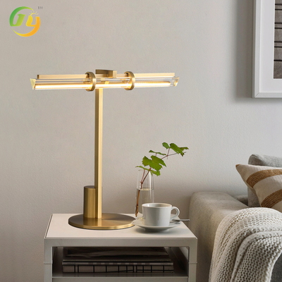 JYLIGHTING Đèn bàn LED đơn giản hiện đại Bắc Âu sang trọng thủy tinh đồng cho phòng ngủ khách sạn phòng khách phòng sinh hoạt nghiên cứu ghế sofa góc đèn