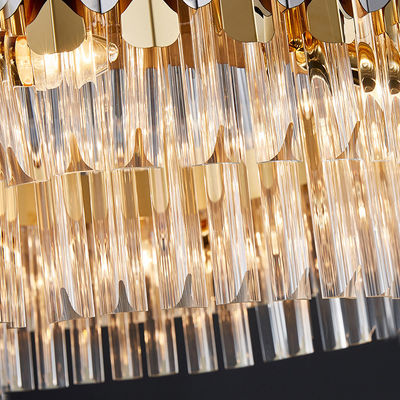 Trung tâm mua sắm Chiều cao 36cm LED Mặt dây chuyền pha lê có thể thay đổi độ sáng Đèn trần