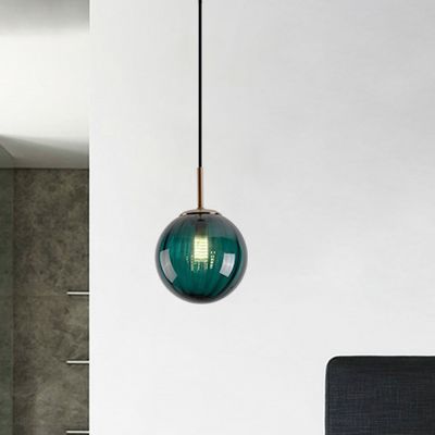 Ánh sáng mặt dây chuyền quả cầu thủy tinh hiện đại đầy màu sắc cho phòng ăn
