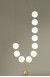 Đèn LED trắng Bắc Âu Bóng thủy tinh hiện đại Ánh sáng mặt dây chuyền cho cầu thang