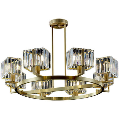 Đèn chùm pha lê treo bằng đồng nguyên chất E14 Nguồn sáng Nordic Luxury