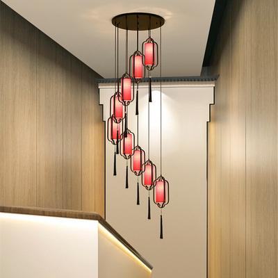 Vải sắt lớn Nodic nghệ thuật ánh sáng mặt dây chuyền hiện đại cho phòng khách